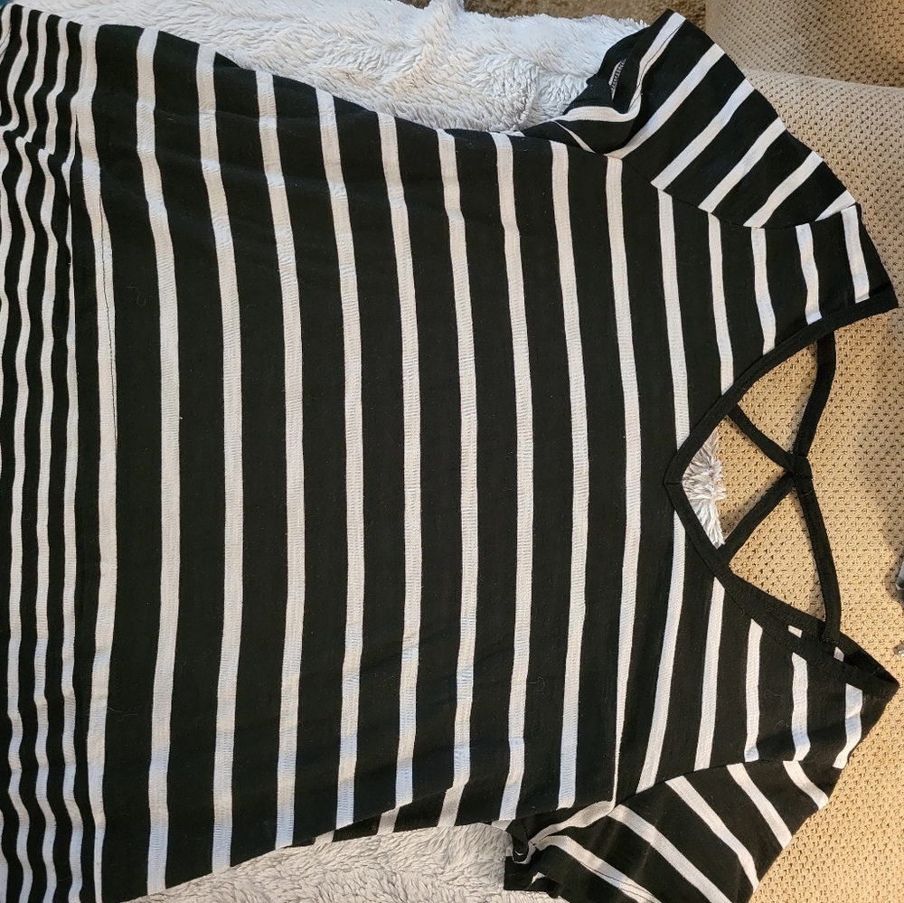 Lane Bryant double stripe tee